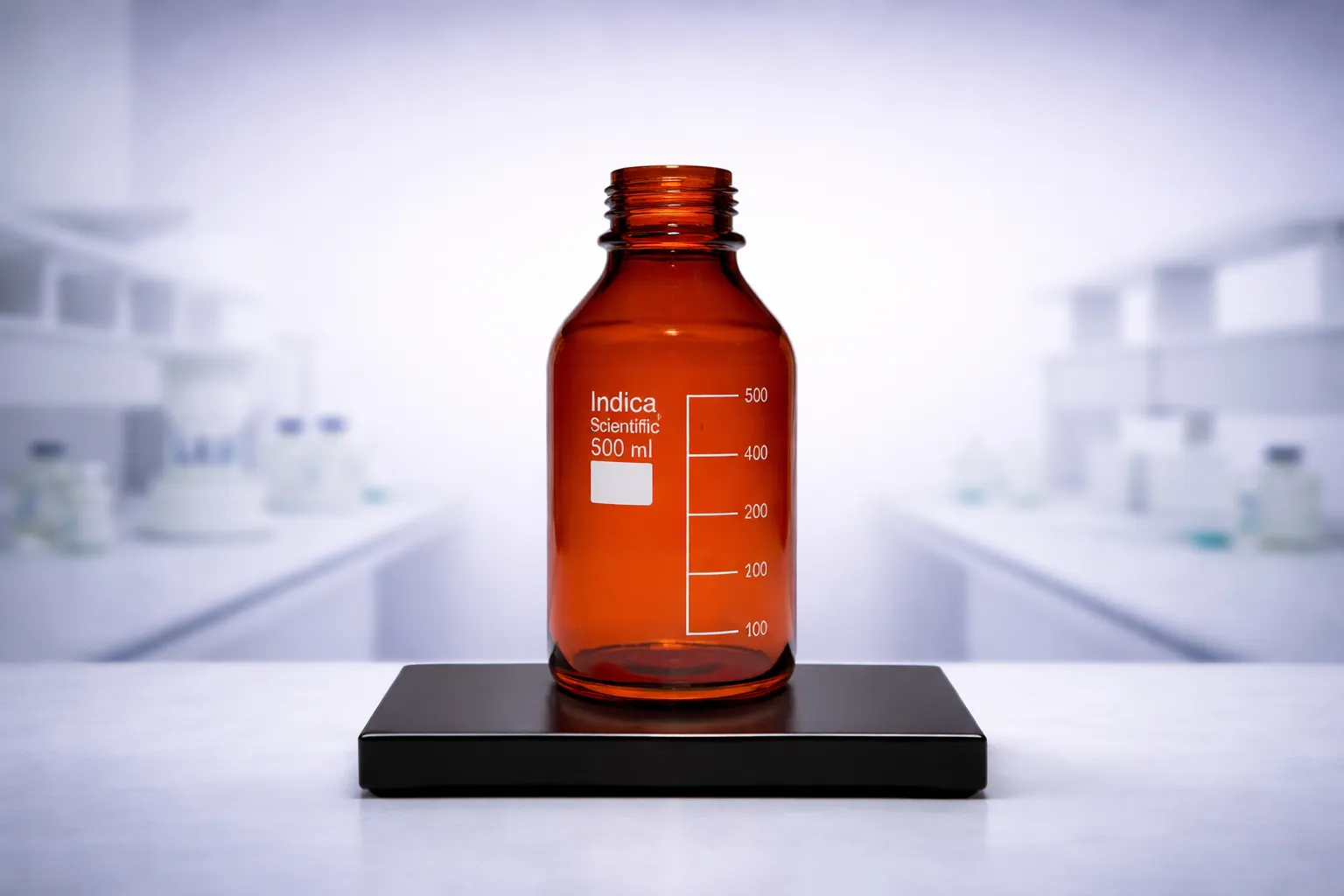 Amber Glass Media Bottle for UV Protection